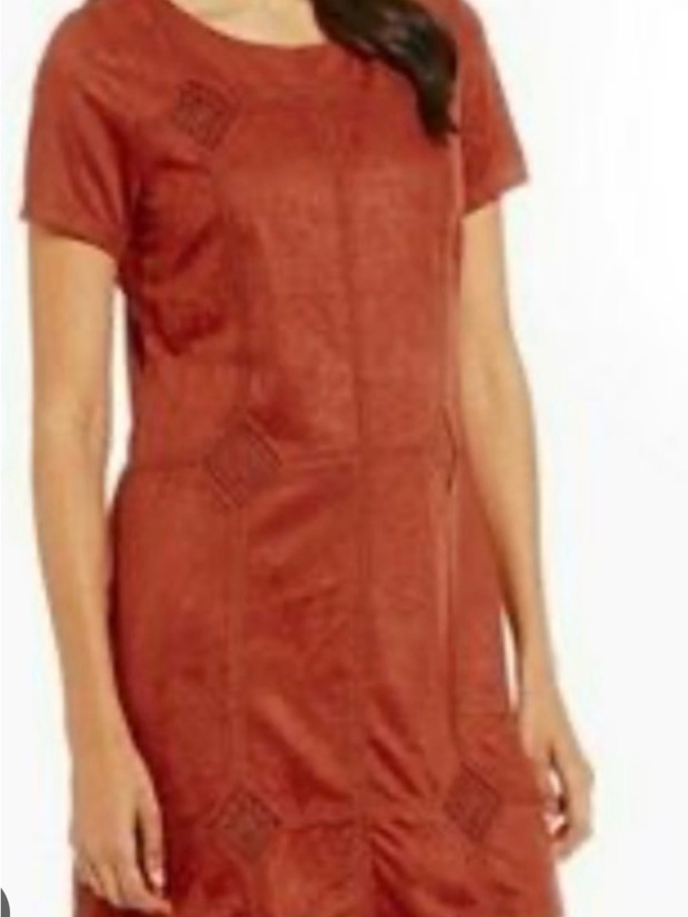 Skies Are Blue Rust Orange Short-Sleeve Mini Dress